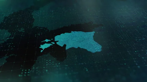 Digital-Map-of-Estonia Stock Footage 326972837