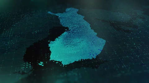 Digital-Map-of-Finland Stock Footage 326963143