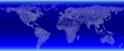 Digital map. Stock Illustration