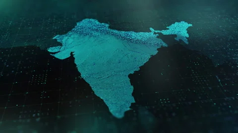 Digital-Map-of-India 動画素材 326965612