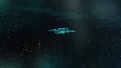 Digital-Map-of-Jamaica Stock Footage 326967465