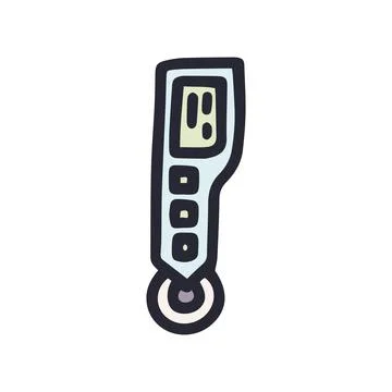 Digital map measurer color vector doodle simple icon Ilustración de archivo