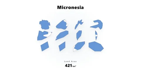 Digital Map Of Micronesia Stock Footage 343982096