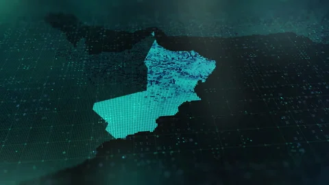 Digital-Map-of-Oman 動画素材 326973040