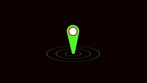 Digital map pointer animation. Modern design with target symbol and abstrac.. Video stock 321392515