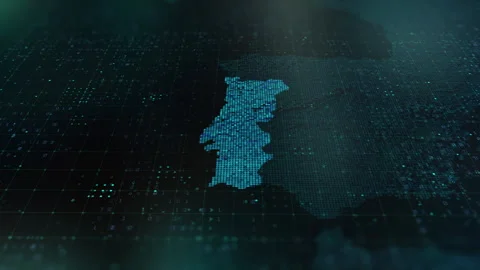 Digital-Map-of-Portugal 動画素材 326970212