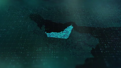 Digital-Map-of-Qatar Stock Footage 326970171