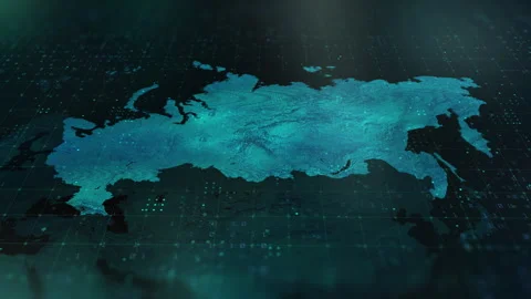 Digital-Map-of-Russia Stock Footage 326970527