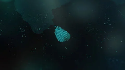 Digital-Map-of-Sri-Lanka Stock Footage 326971323