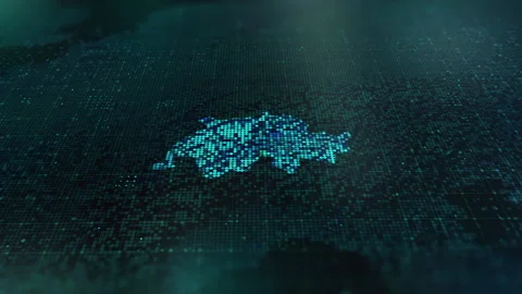 Digital-Map-of-Switzerland Stock Footage 327013418