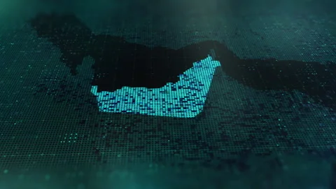 Digital-Map-of-UAE Stock-Footage 326972511