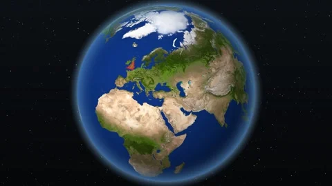 Digital map zoom onto England Stock Footage 340201364