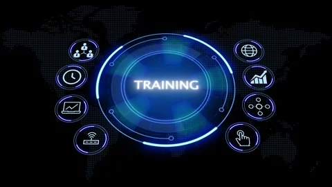 Digital Marketing Analytics HUD Loop Animation. 库存影片 344092645