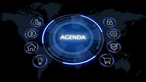 Digital Marketing Analytics HUD Loop Animation. 库存影片 344092647