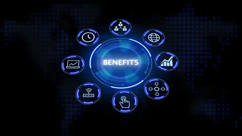 Digital Marketing Analytics HUD Loop Animation. 库存影片 344092676