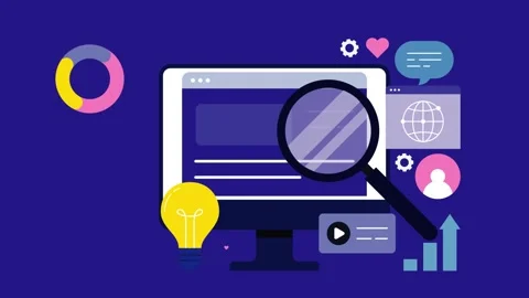 Digital marketing and analytics concept. Stock Footage 334364410