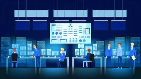 Digital Marketing and Data Analytics. Graphic Plan Illustrazione stock