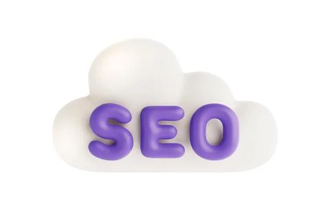 Digital Marketing And Search Optimization Concept. White Cloud Shape With P.. Stockillustratie