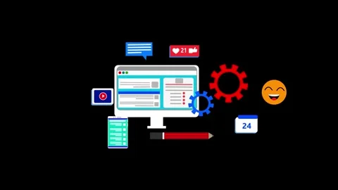 Digital Marketing and Web Development Animation Vidéo 318100510