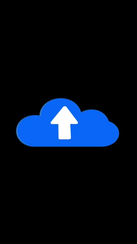 Digital marketing blue cloud upload icon animated vertical video. Blue clou.. Video stock 317718231