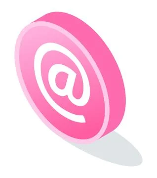 Digital Marketing Button with Email Logo Vector Stock Illustration