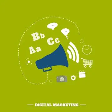 Digital marketing concept Stock Illustration