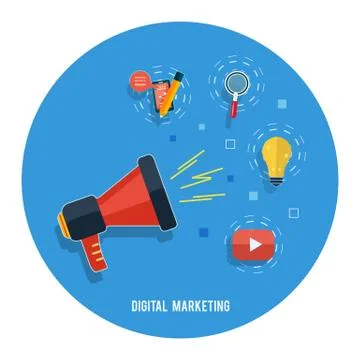 Digital marketing concept Stock Illustration