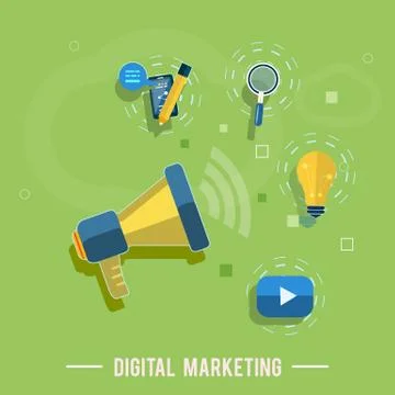Digital marketing concept Stock Illustration