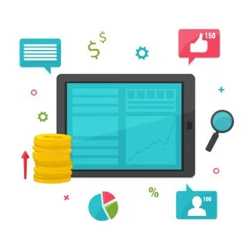 Digital marketing concept. Stock Illustration