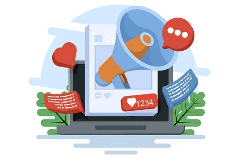 Digital marketing concept Stock Illustration