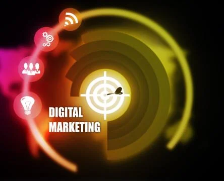 Digital Marketing concept plan Stock Illustration