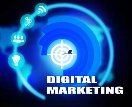 Digital Marketing concept plan Stock Illustration