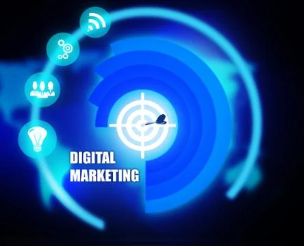 Digital Marketing concept plan Stock Illustration