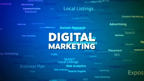 Digital marketing concept text Stock Footage 99075445
