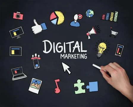 Digital marketing concept vector Illustrazione stock