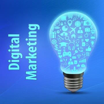 Digital marketing conception. Stock Illustration