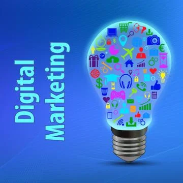 Digital marketing conception Stock Illustration