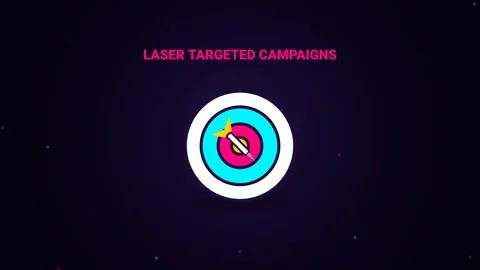 Digital Marketing Concepts Amplify Reach Target and ROI Animation Stock-Footage 337654517