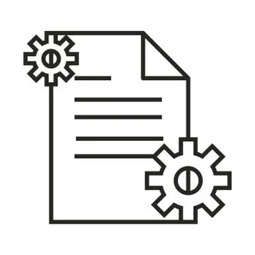 Digital marketing content setting objective line icon Stock Illustration