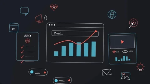 Digital Marketing Dashboard Видео 344031341