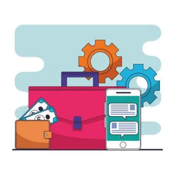 Digital marketing elements Illustrazione stock
