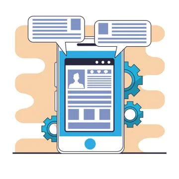 Digital marketing elements Stock Illustration