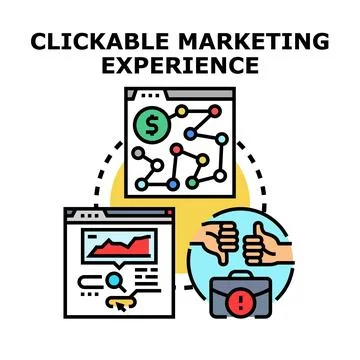 Digital marketing experience development strategy Stock Illustration