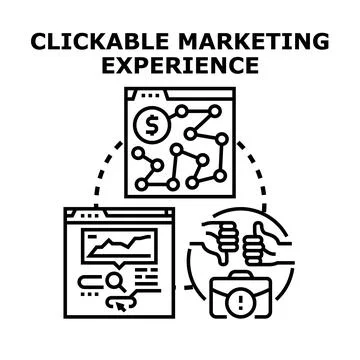 Digital marketing experience development strategy Stock Illustration