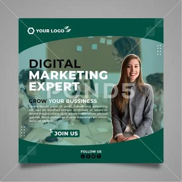 Digital Marketing Expert Flyer Design Modello PSD