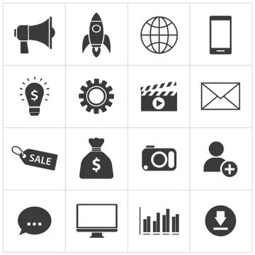 Digital marketing icon Illustrazione stock