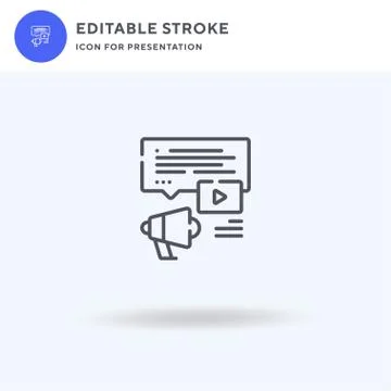 Digital Marketing icon vector, filled flat sign, solid pictogram isolated on 스톡 일러스트