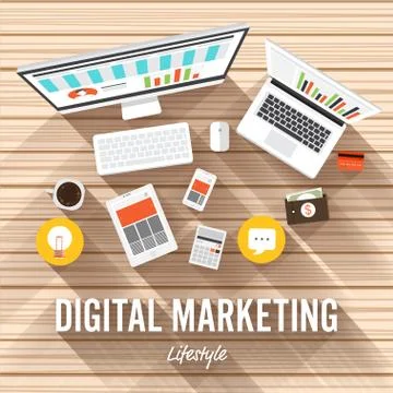Digital Marketing Stock Illustration