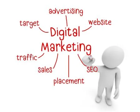 Digital marketing 库存插图