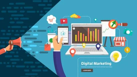 Digital Marketing Stock Illustration